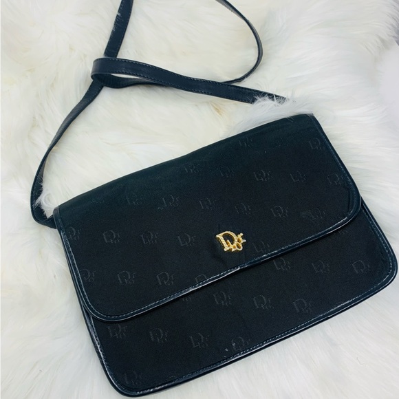 Dior Handbags - 80’s DIOR Vintage Monogram Trotter Shoulder Bag w Leather interior,trio & Strap